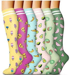 6 Pairs of Men and Women Compression Socks - Ideal for Running, Soccer, and Everyday Comfort!