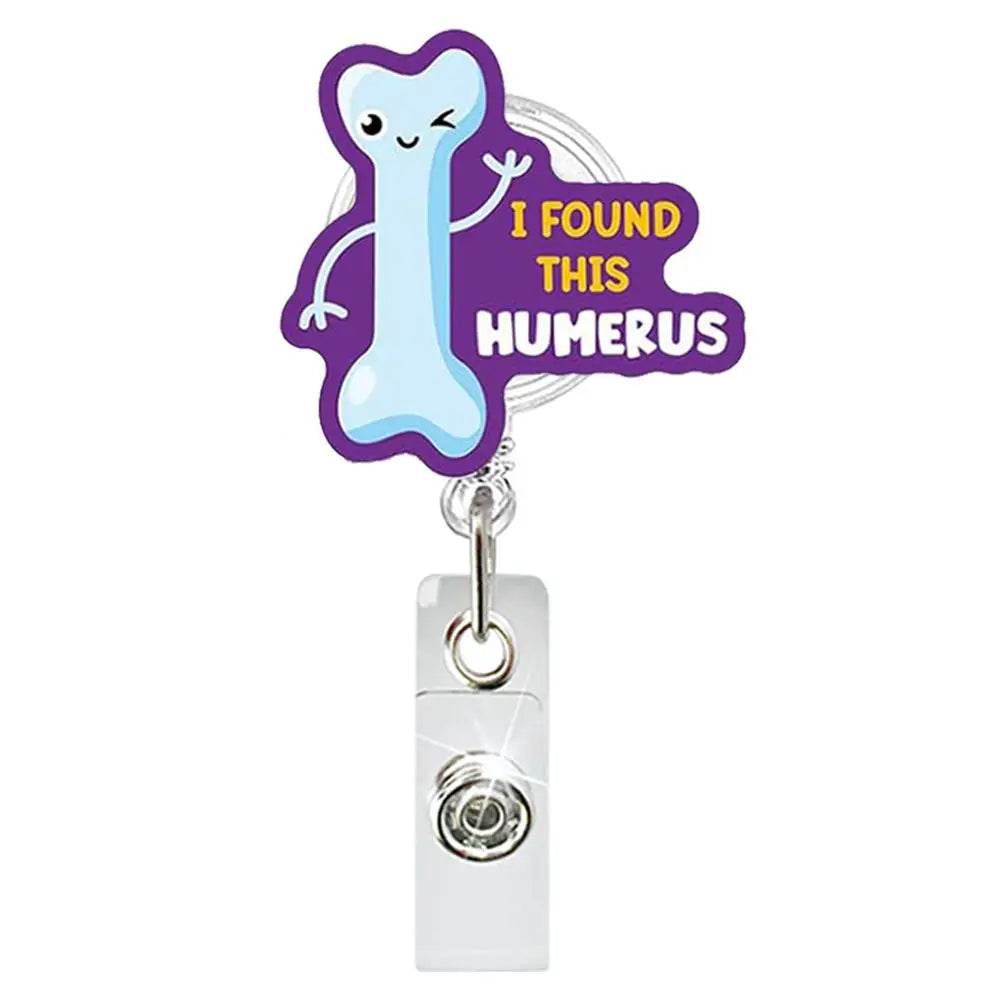 Badge Reel Lightweight Retractable Badge Clip Id Card Holder Purple Bone