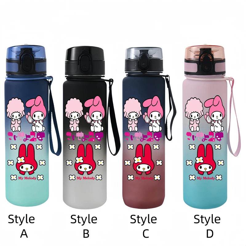 Sanrio 650ml Cartoon-Themed Portable Water Bottle – Large Capacity, Leak-Proof Plastic SA14