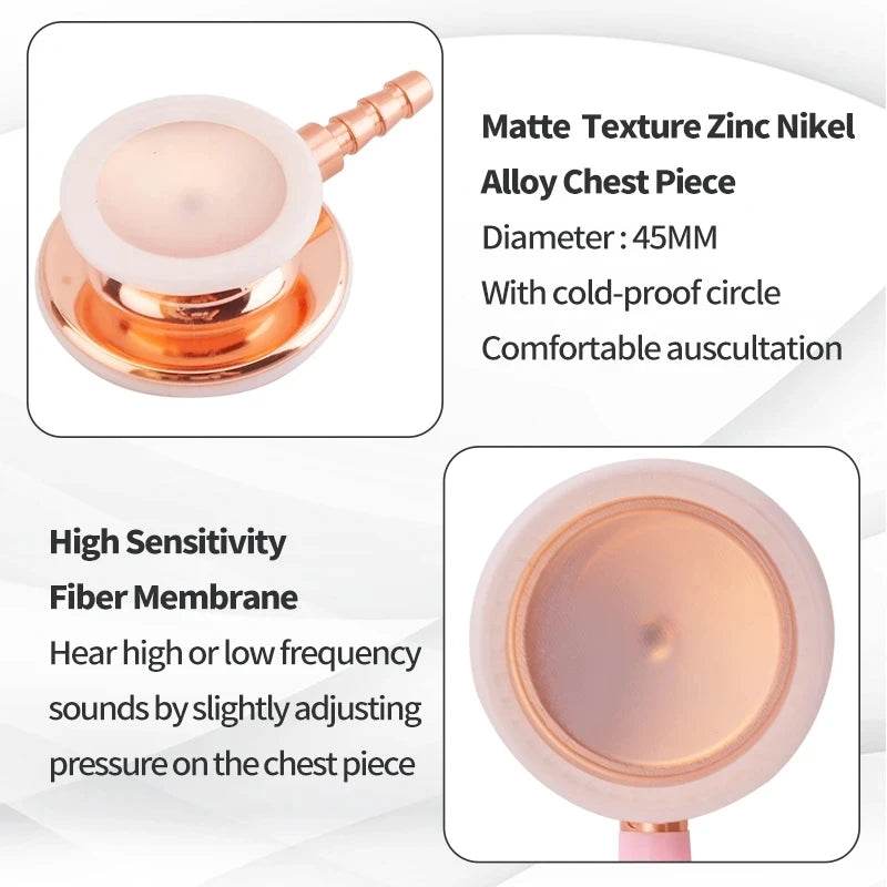 Classic Professional Pink Cardiology Estetoscopio Double Head Cute Medical Doctor Nurse Student Physician Clinical Stethoscope