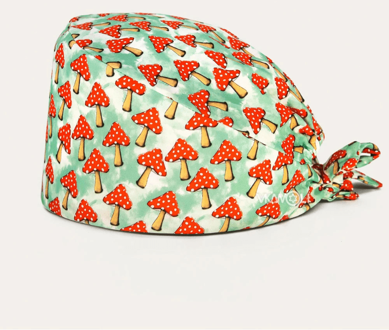 Check out these the Flower-Printed OR Caps! You know, because nothing says 'I'm a professional' like wearing a cap that looks like a garden party exploded on your head hat 12 One Size