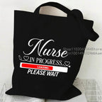 Nurse in Progress Loading Print Women Men Shoulder Bags Medicine Stethoscope Fashion Trend Travel Beach Bag Female Nurse Handbag 2