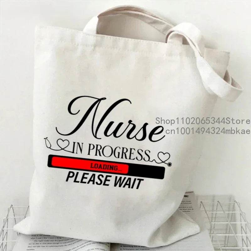 Nurse in Progress Loading Print Women Men Shoulder Bags Medicine Stethoscope Fashion Trend Travel Beach Bag Female Nurse Handbag 4