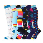 6 Pairs of Men and Women Compression Socks - Ideal for Running, Soccer, and Everyday Comfort!