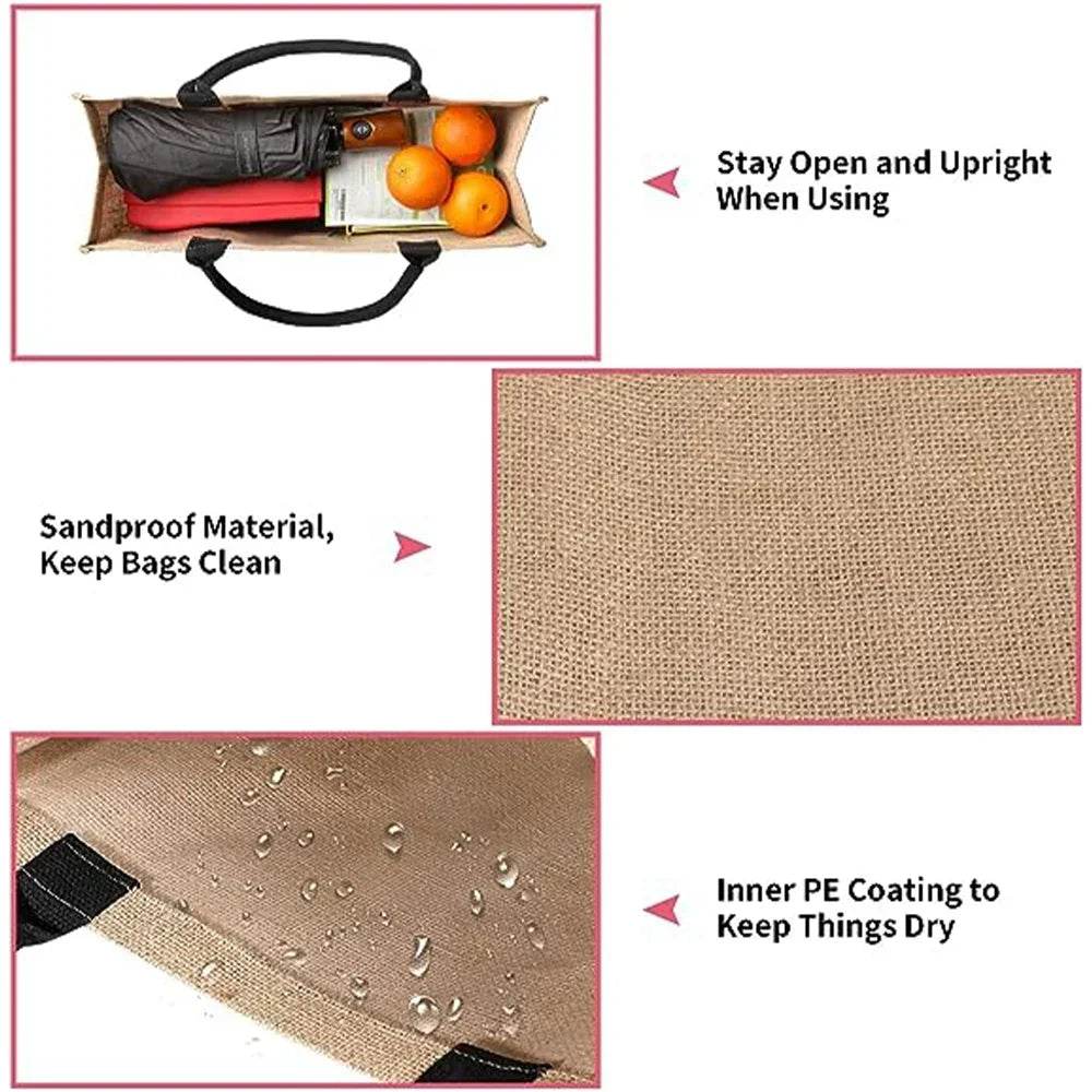 Burlap Shopping Bags Vintage Jute Imitation Sacks - Nurse Series