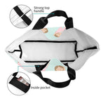 Spacious Eco-Friendly Healthcare Tote Bag with Durable Handles and Secure Zipper Closure