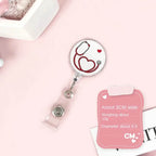 Easy To Pull Buckle Nurse Retractable Badge Reel ID Card Accessories Fashion Nurse ID Card Clips Simplicity Cute