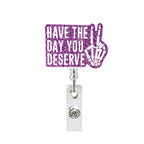 New Design 1 Piece Glitter Retractable Nurse Badge Reel Inspiring Phrase Name Tag ID Card Holder Lanyard School Office Supply