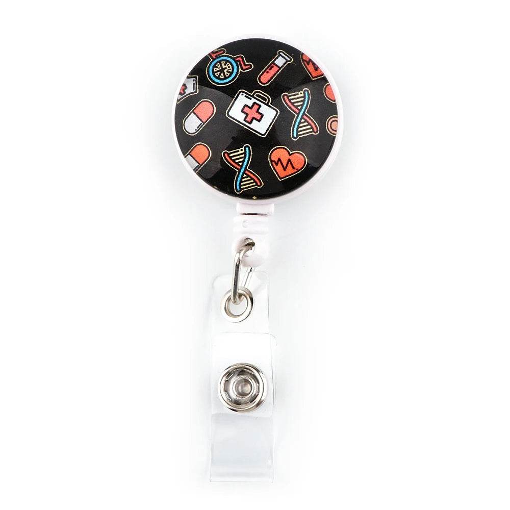 CB693 Grey's Anatomy Cartoon Pattern Retractable Nurse Badge Reel Holder Doctor Student ID Card Holder Exhibition Holder 1