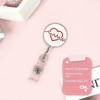 Easy To Pull Buckle Nurse Retractable Badge Reel ID Card Accessories Fashion Nurse ID Card Clips Simplicity Cute style 4