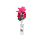 Badge Reel Lightweight Retractable Badge Clip Id Card Holder Heart