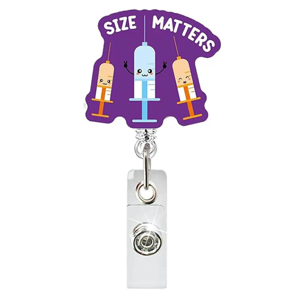 Badge Reel Lightweight Retractable Badge Clip Id Card Holder Syringe