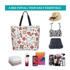 Spacious Eco-Friendly Healthcare Tote Bag with Durable Handles and Secure Zipper Closure