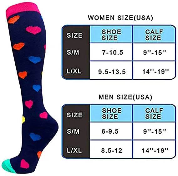 Men Women Socks Compression Socks Elastic Sports Beautiful Leg Nurse Stocking Jogging Climbing Cycling Flight Excercise