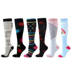 6 Pairs of Men and Women Compression Socks - Ideal for Running, Soccer, and Everyday Comfort!