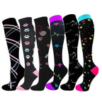 6 Pairs of Men and Women Compression Socks - Ideal for Running, Soccer, and Everyday Comfort!