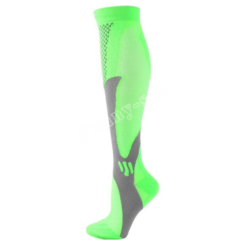 Compression Socks Running Sports Socks Medical Nursing 20-30mmhg for Flight Travel Pregnancy Edema Diabetes Varicose Veins Socks YSZ02-Green