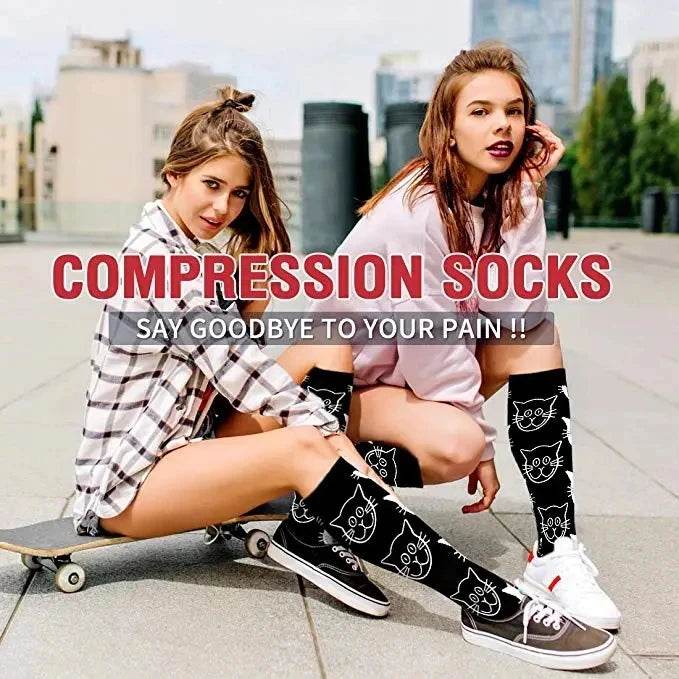Compression Socks For Men Women With Varicose Veins Blood Circulation Sports Socks For Outdoor Hiking Exercise Running Cycling