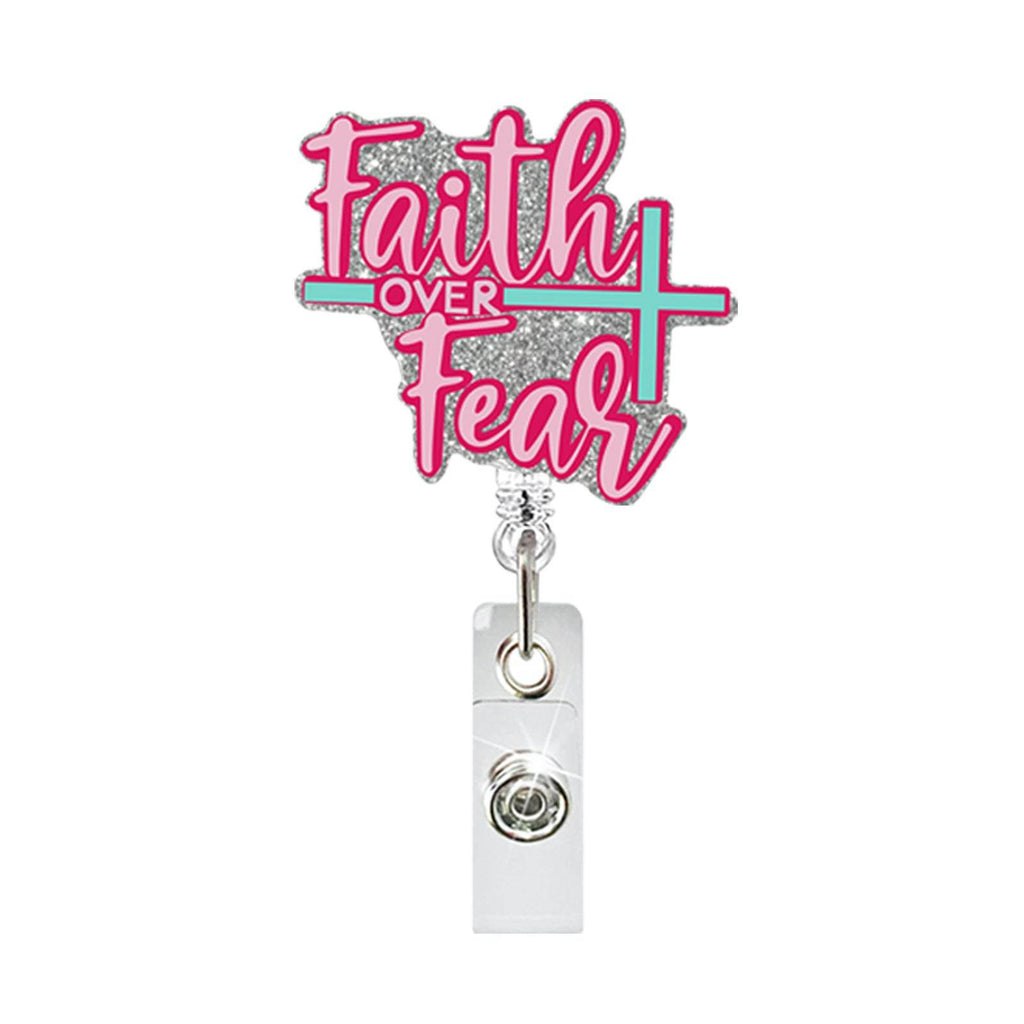 New Design 1 Piece Glitter Retractable Nurse Badge Reel Inspiring Phrase Name Tag ID Card Holder Lanyard School Office Supply