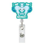 Badge Reel Lightweight Retractable Badge Clip Id Card Holder Skeleton