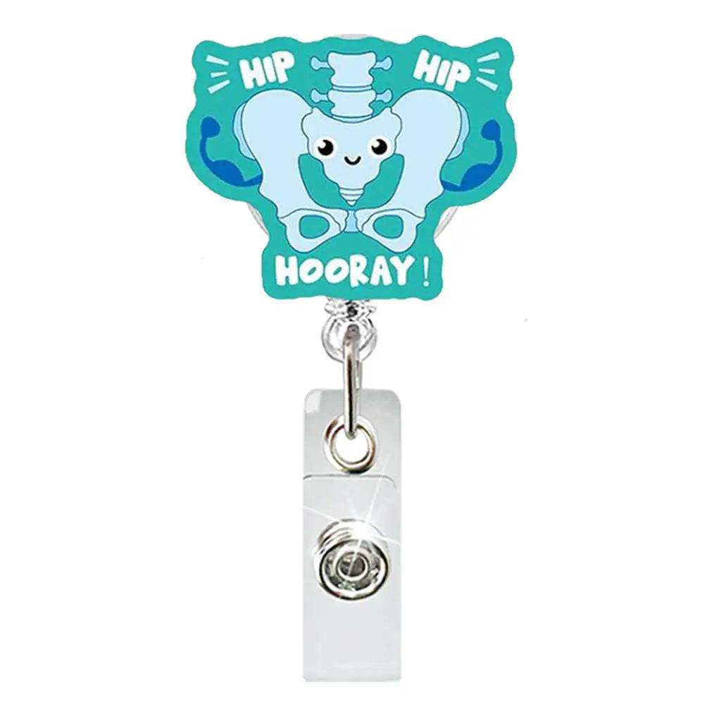 Badge Reel Lightweight Retractable Badge Clip Id Card Holder Skeleton