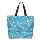 Spacious Eco-Friendly Healthcare Tote Bag with Durable Handles and Secure Zipper Closure