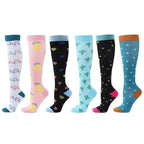 6 Pairs of Men and Women Compression Socks - Ideal for Running, Soccer, and Everyday Comfort! T-ANS006-11