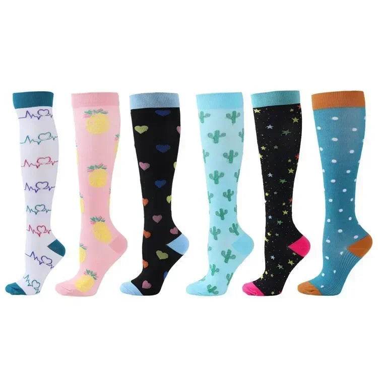 6 Pairs of Men and Women Compression Socks - Ideal for Running, Soccer, and Everyday Comfort! T-ANS006-11