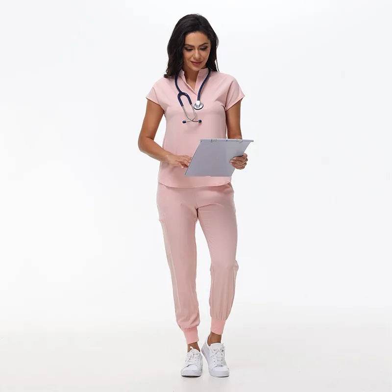 Hospital Scrubs Work Uniforms Short-sleeved Health Services Suits