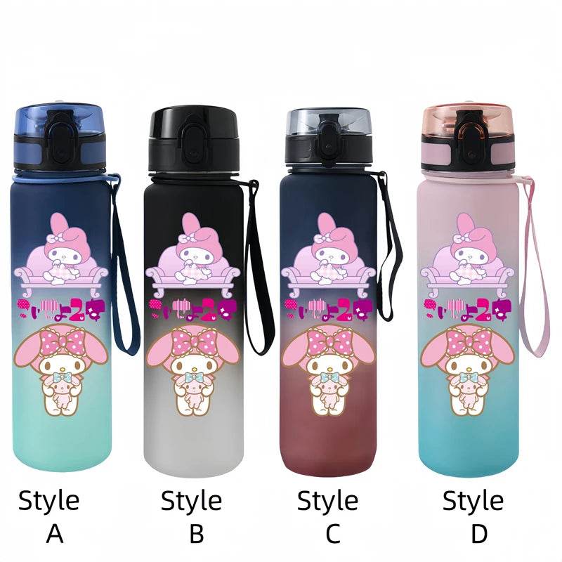 Sanrio 650ml Cartoon-Themed Portable Water Bottle – Large Capacity, Leak-Proof Plastic SA10