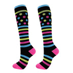 Compression Socks Women Men Knee Stocking 20-30mmHg Edema Diabetes Varicose Veins Nurse Compression Running Cycling Travel Socks Dots