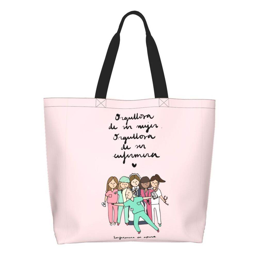 Spacious Eco-Friendly Healthcare Tote Bag with Durable Handles and Secure Zipper Closure