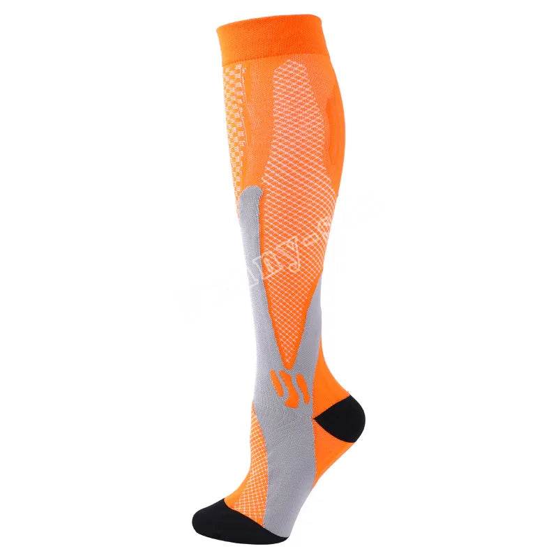Compression Socks Running Sports Socks Medical Nursing 20-30mmhg for Flight Travel Pregnancy Edema Diabetes Varicose Veins Socks YSZ02-Orange