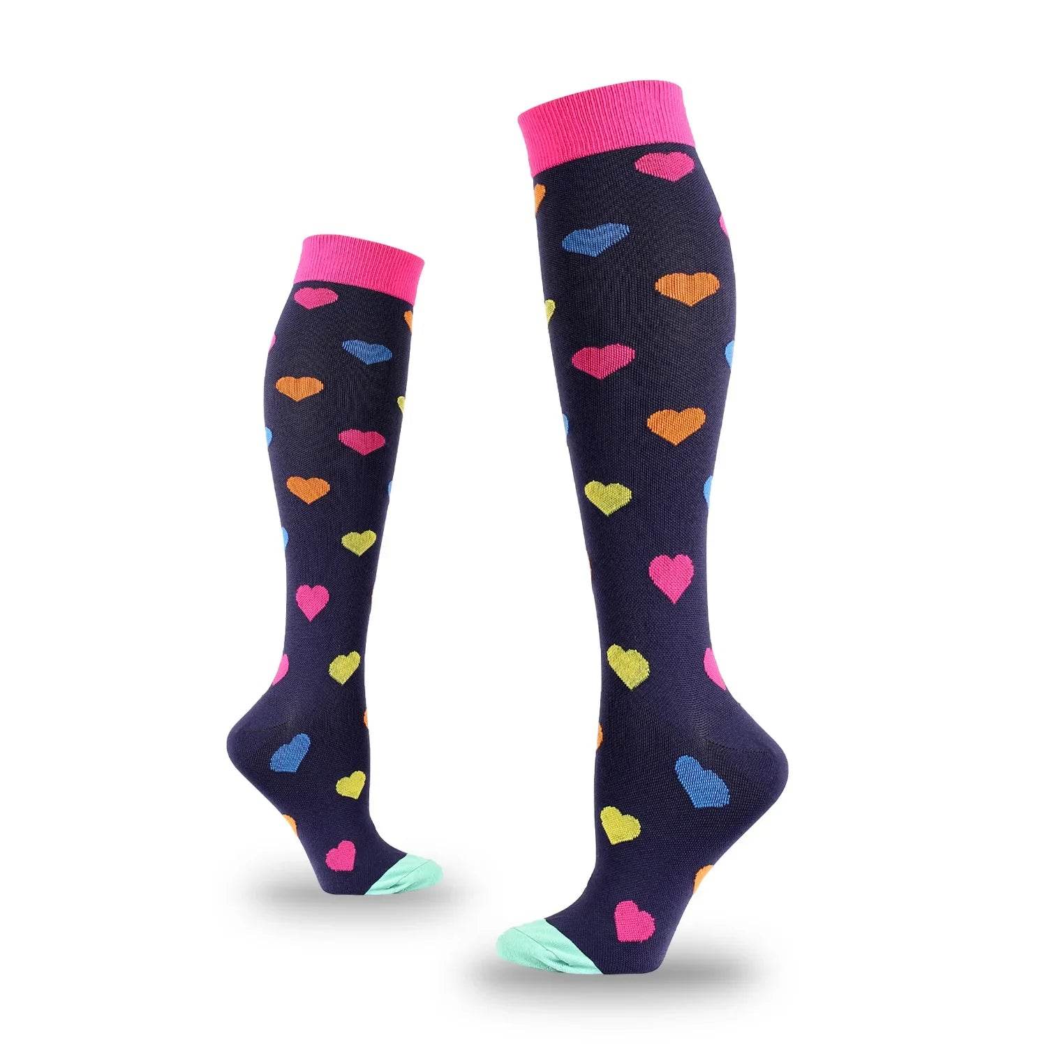 5 Pairs Sport Athletic Compression Socks for Men Women