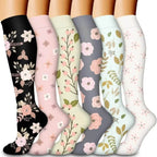 6 Pairs of Men and Women Compression Socks - Ideal for Running, Soccer, and Everyday Comfort!