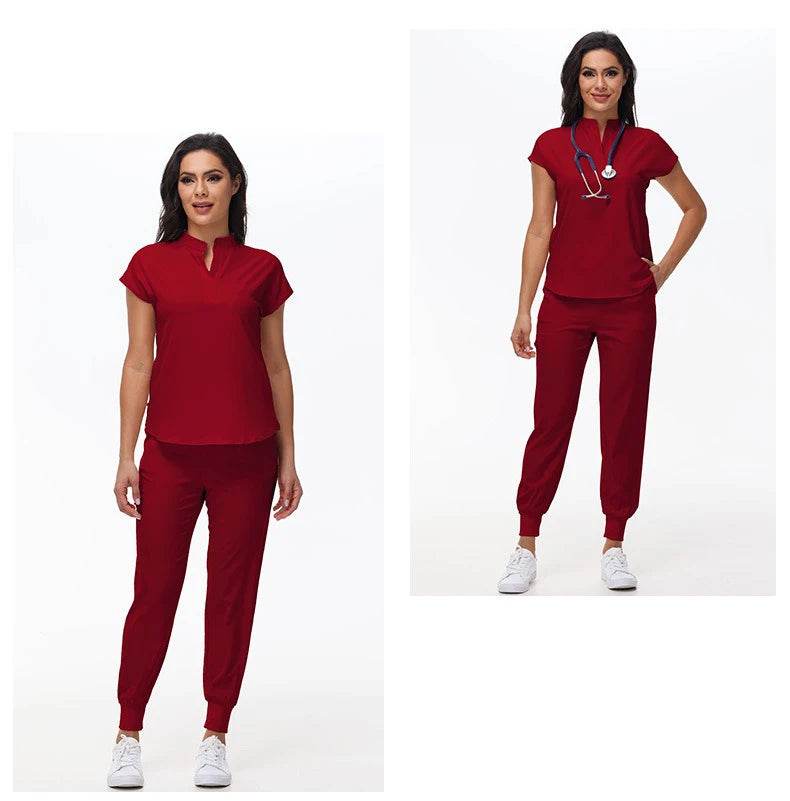 Hospital Scrubs Work Uniforms Short-sleeved Health Services Suits