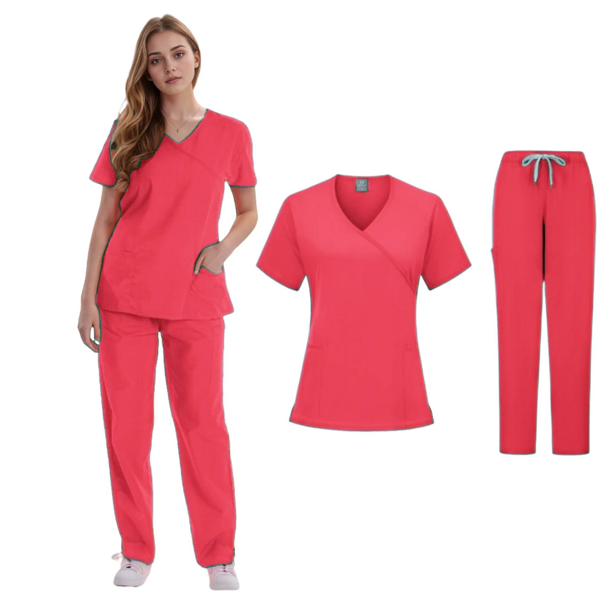 Women's Clinical Joggers Scrub Suit Medical Uniform Sets