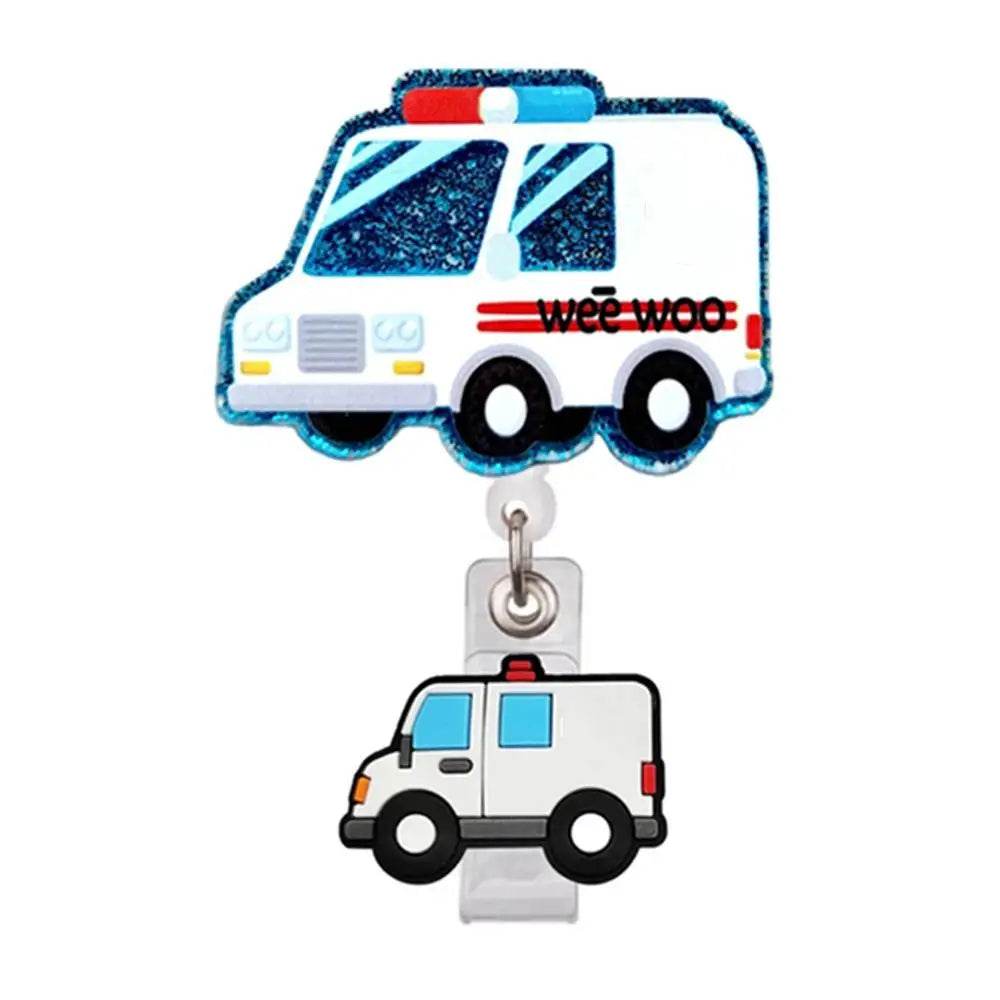 Badge Reel Lightweight Retractable Badge Clip Id Card Holder Ambulance