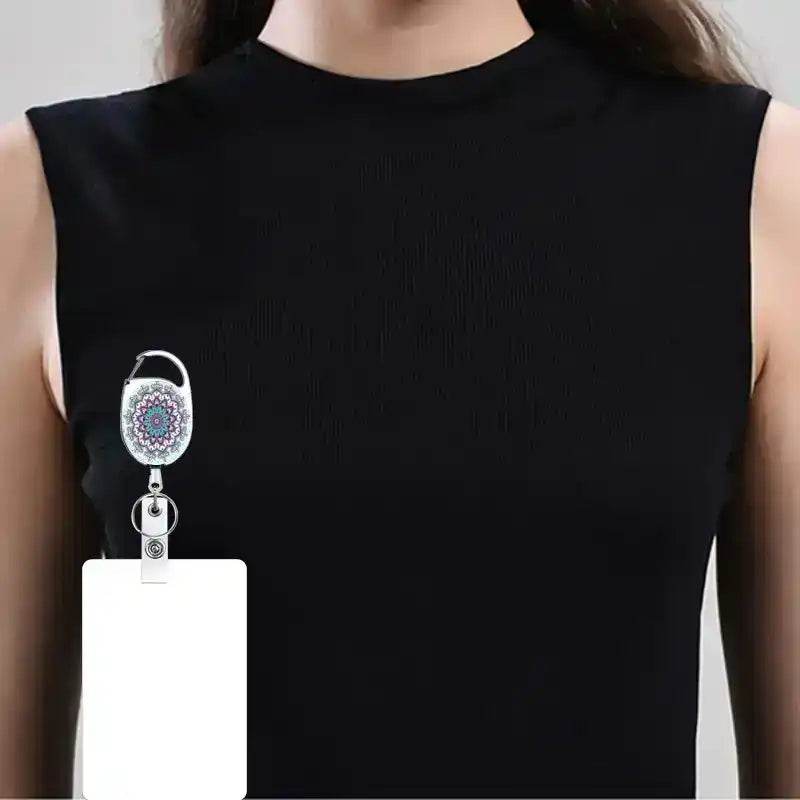 Pelsone Retractable ID Badge Holder Keychain for Students and Professionals