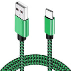 USB Type C Cable Date Sync 2.4A Fast Charging 1M 4Pack Nylon Braided Wire Charger Cable For Samsung Huawei Android Mobile Phone 1piece green