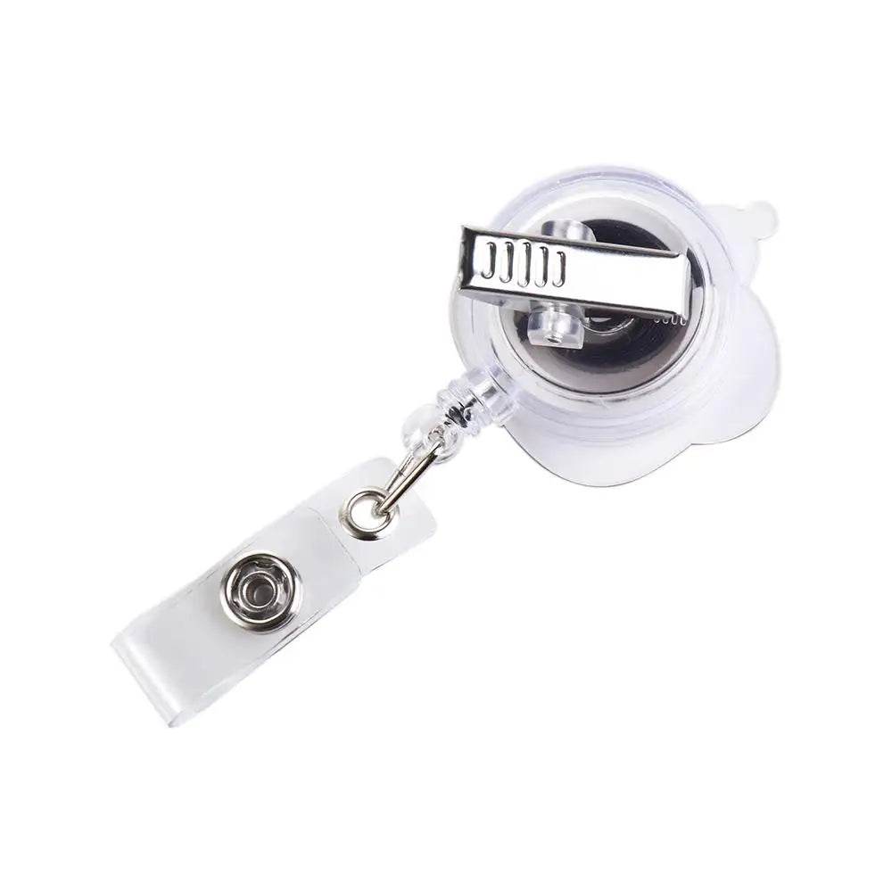 Bear Design 360° Rotating Retractable Badge Reel Clip for Nurses, Doctors, and School Supplies