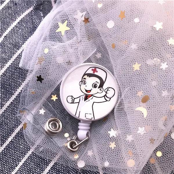 New Arrival Top Quality Retractable Doctor Nurse Badge Reel Fashion Cartoon cute Students ID Card Badge Holder Y15