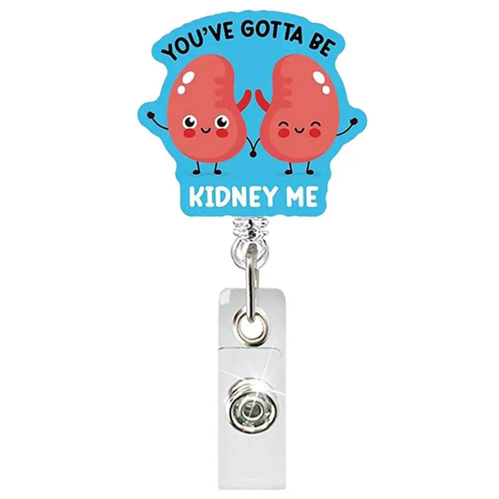 Badge Reel Lightweight Retractable Badge Clip Id Card Holder Kidney