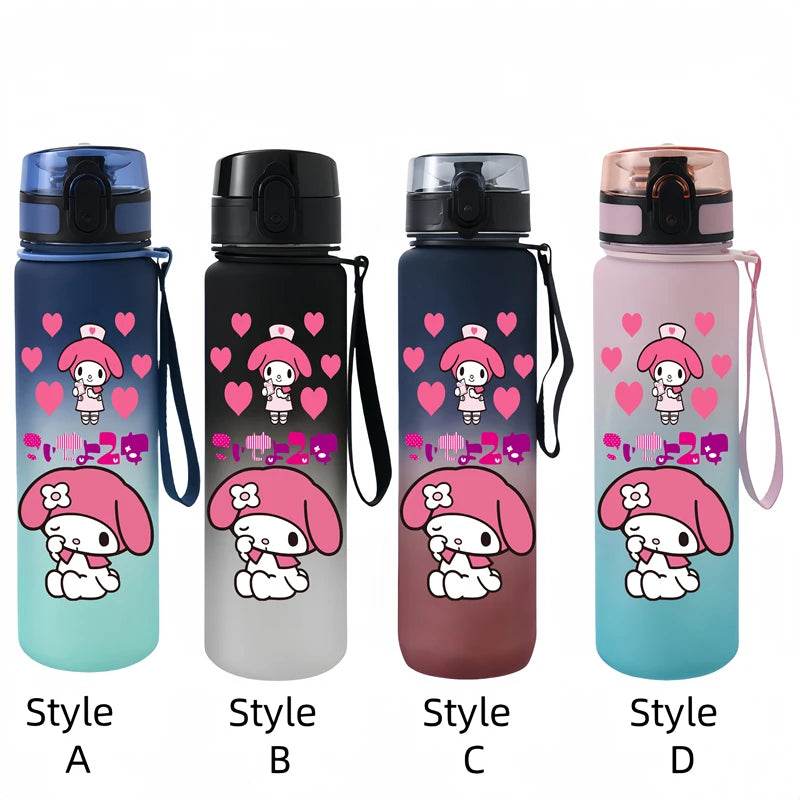 Sanrio 650ml Cartoon-Themed Portable Water Bottle – Large Capacity, Leak-Proof Plastic SA15