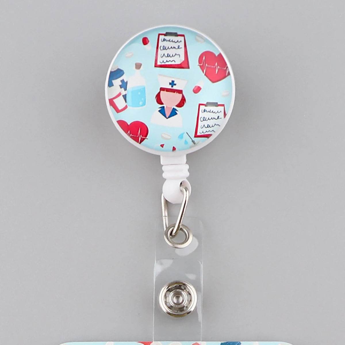 CB693 Grey's Anatomy Cartoon Pattern Retractable Nurse Badge Reel Holder Doctor Student ID Card Holder Exhibition Holder 8
