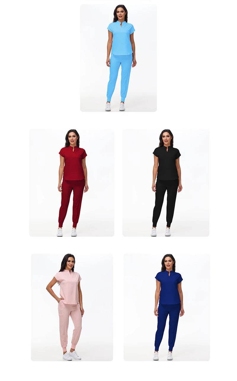 Hospital Scrubs Work Uniforms Short-sleeved Health Services Suits