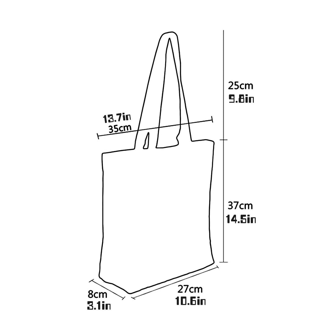 Playful Cartoon Nurse Print Foldable Shoulder Bags with Large Capacity – Eco-Friendly Tote for Shopping, Travel &amp; Beach