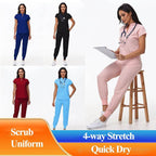 Hospital Scrubs Work Uniforms Short-sleeved Health Services Suits