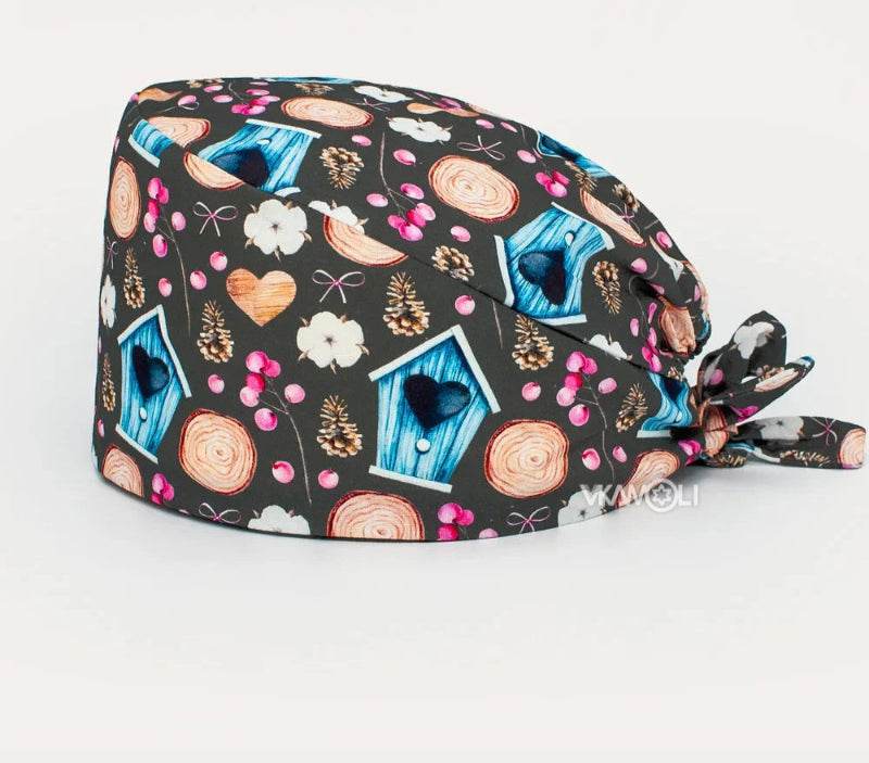 Check out these the Flower-Printed OR Caps! You know, because nothing says 'I'm a professional' like wearing a cap that looks like a garden party exploded on your head hat 4 One Size