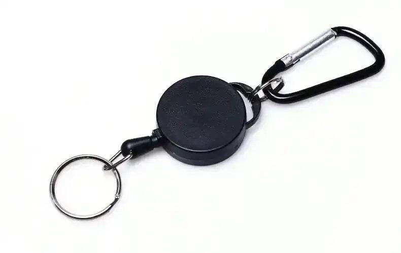 1pcs Extendable Metal Key Chain Ring Belt Clip Pull Keyring Retracting ID Card Lanyards Id Badge Holder Badge Clip 2 no clip